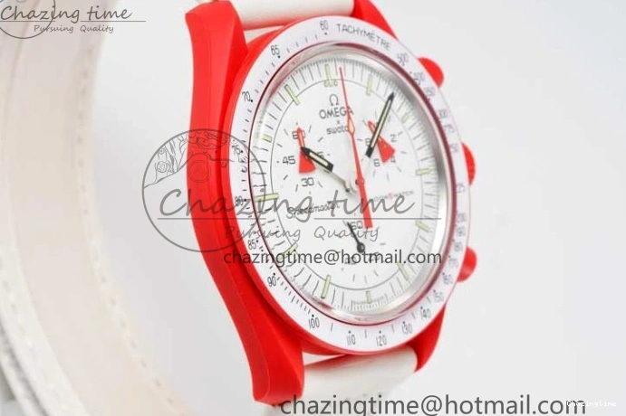 0103 Speedmaster Misson To Mars 1:1 Best Edition White Dial On Nylon Strap Quartz GoAnywhere 7862